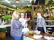 Hilda being interviewed for the Ocean Springs Record.